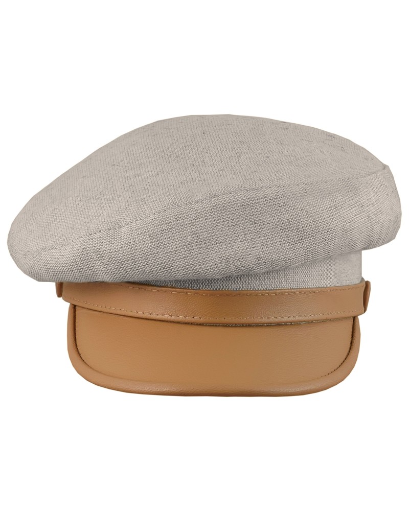 Linen natural skin visor traditional Polish summer cap lightweight airy breathable sun beach sailor merchant fleet hat Linen natural skin visor traditional Polish summer cap lightweight airy breathable sun beach sailor merchant fleet hat