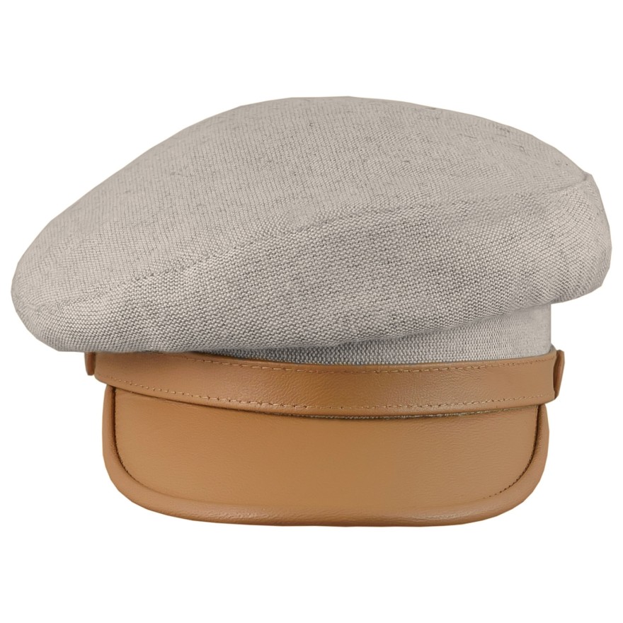 Maciejowka Model 7 summer Liverpool cap made of natural linen