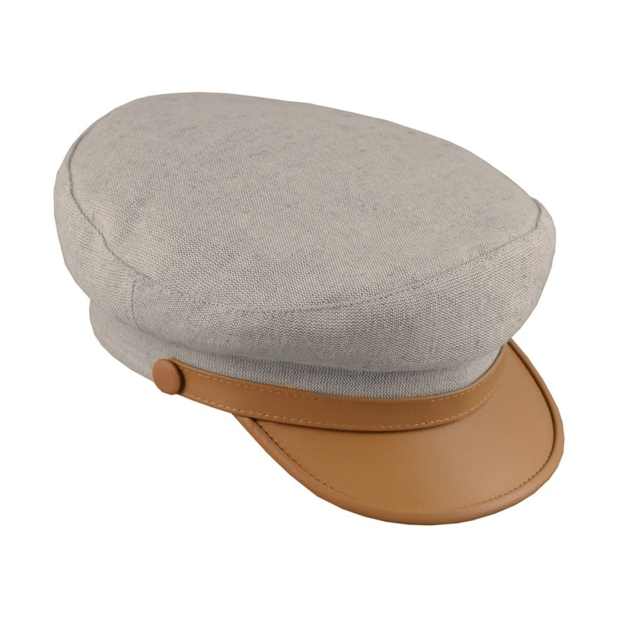 Linen natural skin visor traditional Polish summer cap lightweight airy breathable sun beach sailor merchant fleet hat
