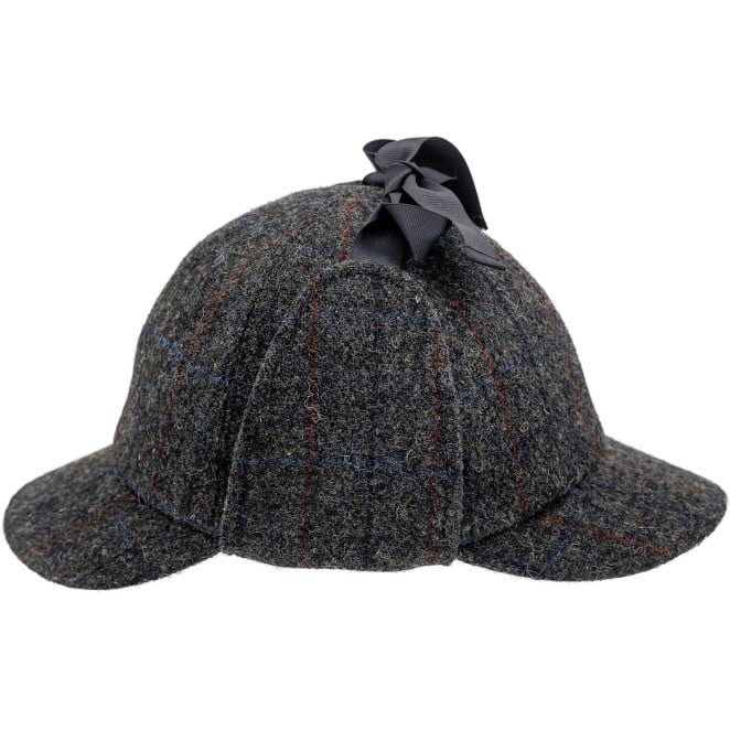 Genuine Scottish Harris Tweed pure wool deerstalker deer hunter cap Sherlock style hat