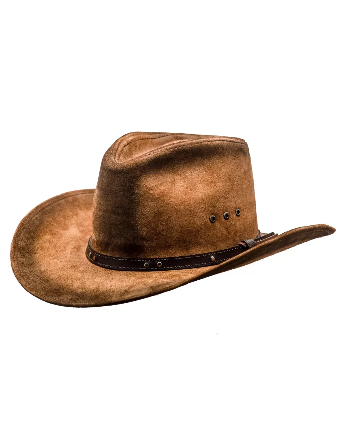 LEATHER HATS COWBOYS WESTERN STYLE BUSH HATS TOP QUALITY 
