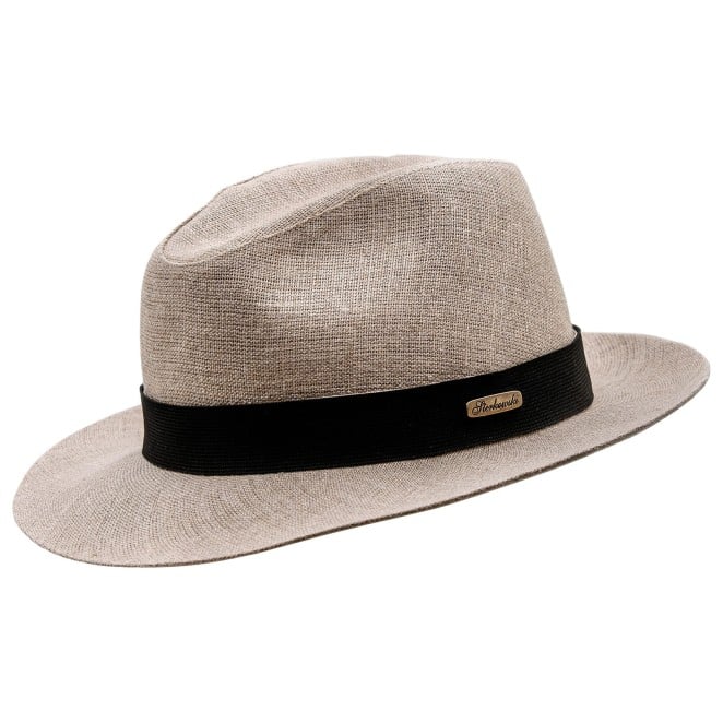 Sugarcane Corleone summer broad wide brim fedora hat sewn with linen