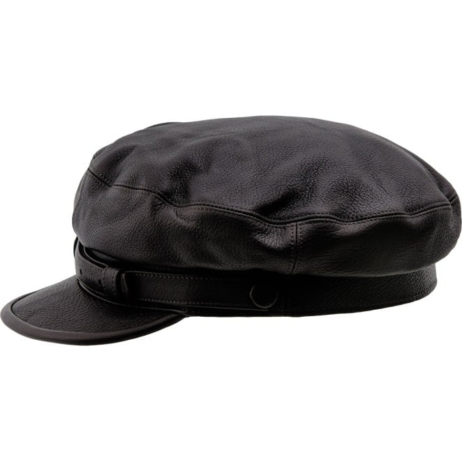 Maciejowka Model 8 - Genuine leather baseball cap. Aka breton Fiddler