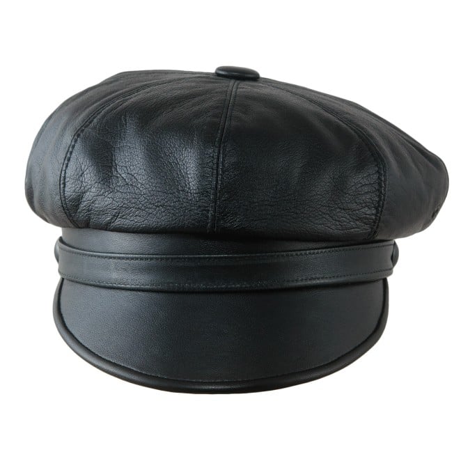 Harley vintage style motorcycle hat made of pure natural leather