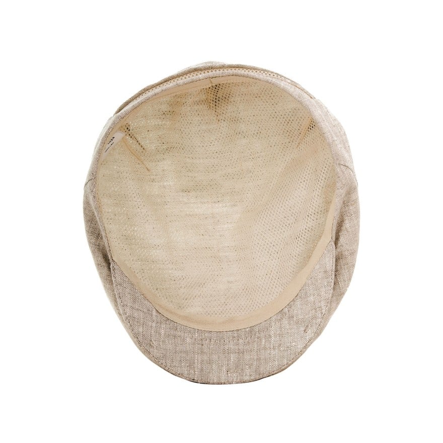 Classic summer flat cap airy lightweight linen ivy league sun hat
