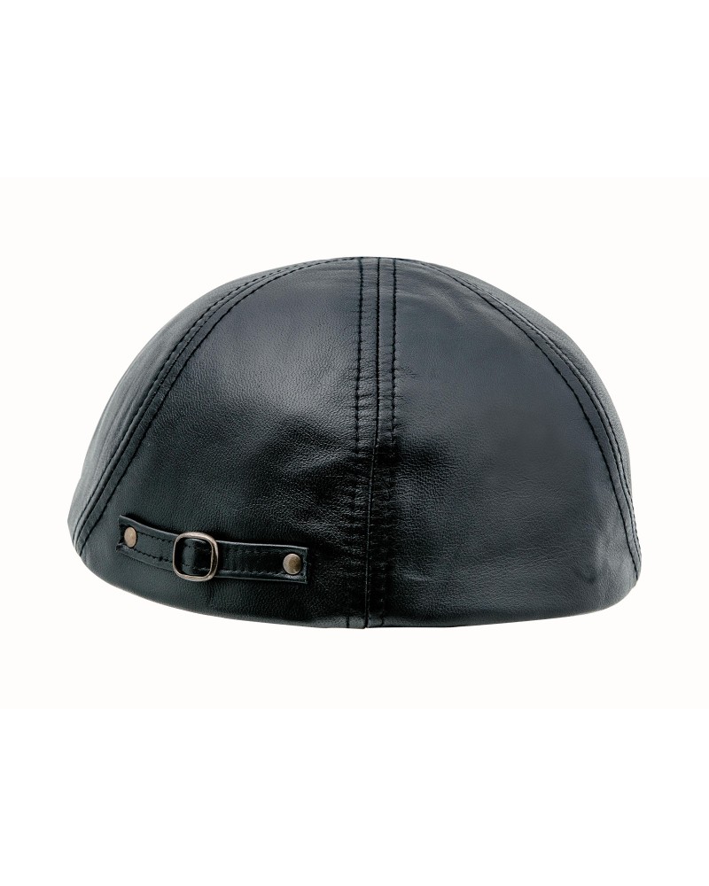 Dodger genuine leather six panels Duckbill cap with