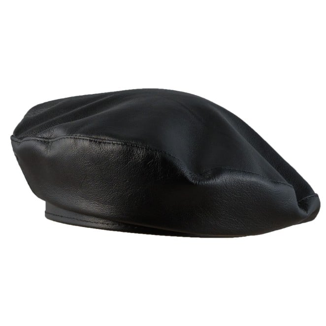 Rebel - classic sewn mens beret made of genuine leather handmade
