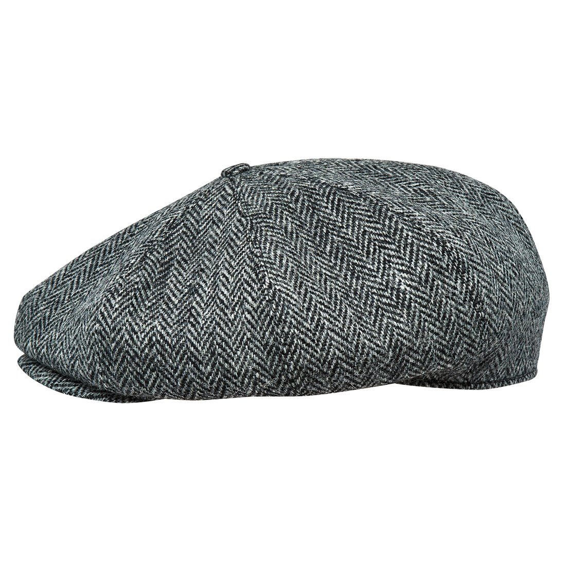 actie Meyella mooi zo Peaky Blinders - cap made of genuine Harris Tweed with sewn down visor Size  62 cm Color Black/gray herringbone
