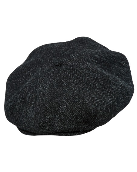 Genuine Scottish Harris Tweed 8 panels newsboy cap apple bandit hooligan ivy peaky blinders hat Shelby gangster wool large crown
