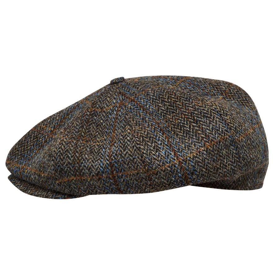 Maz Kids Brown Tweed 1920s Peaky Blinders Style Flat Cap Hat 