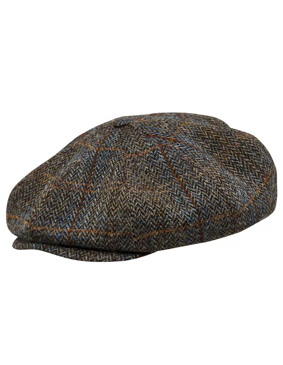 VERDE Scuro Cappello Harris Tweed 100% lana Cappello da Strillone anni'20 anni'30 Peaky Blinder Cap 