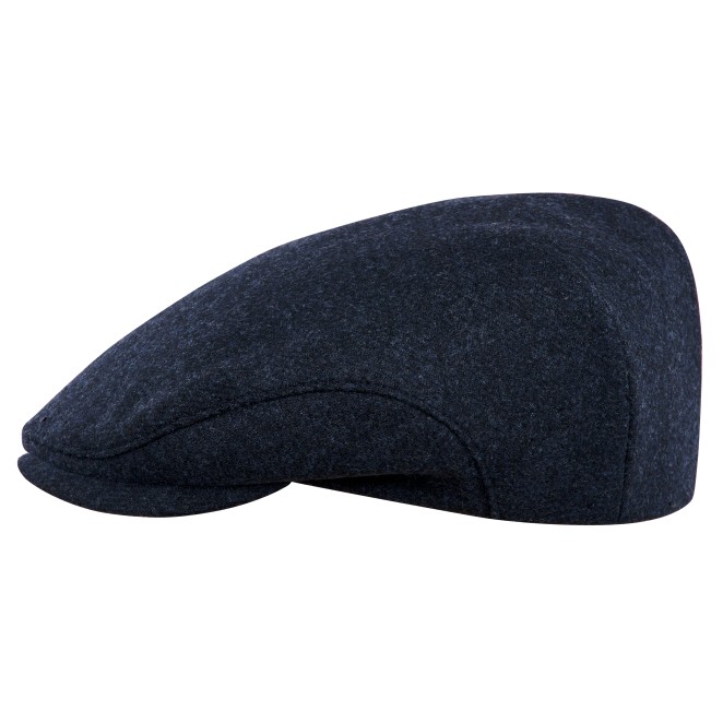 Derby Ivy League style flat cap made of 100% extra fine merino wool
