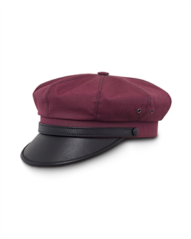 Harley style motorcycle hat made of weatherproof waxed cotton. 2