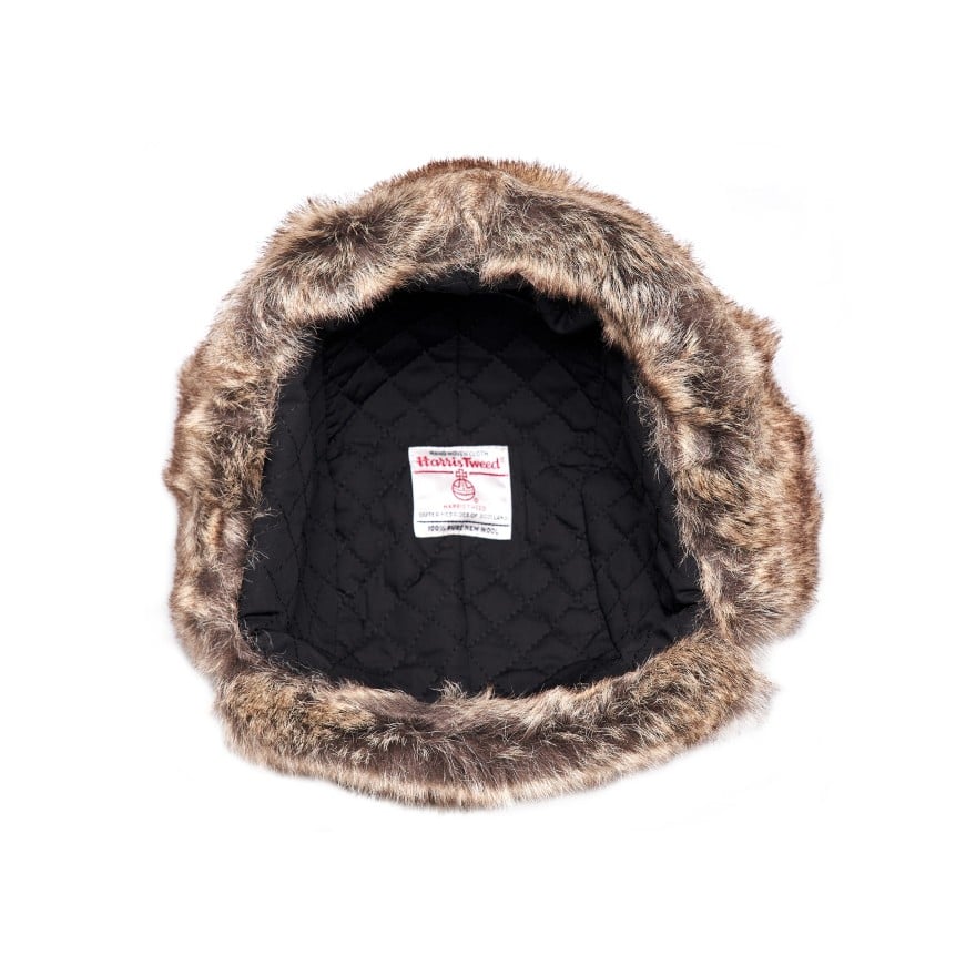 Genuine Harris Tweed winter trapper hat