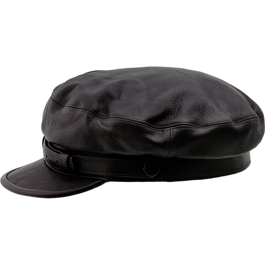 Maciejowka Model 8 - Genuine leather baseball cap. Aka breton Fiddler