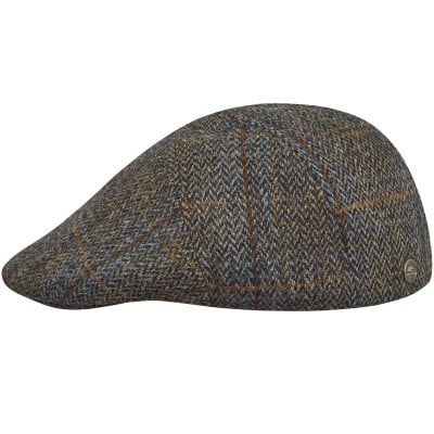Ivy Five - winter / autumn man flat cap Harris Tweed flat cap