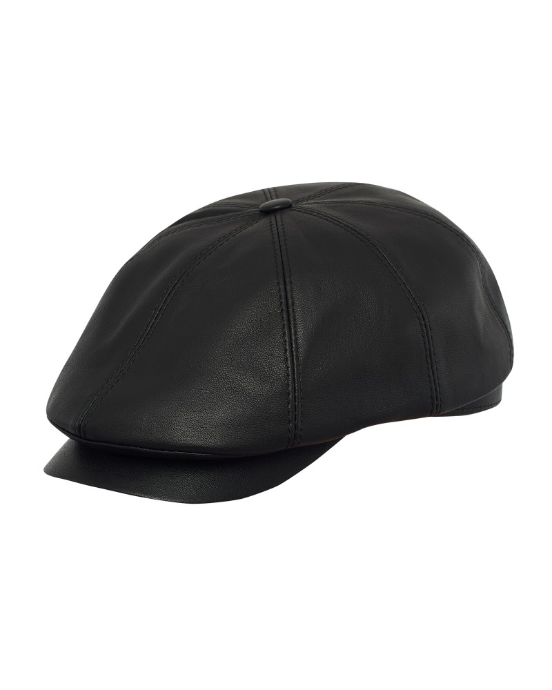 Tony - Leather Flat Cap with Timeless Design