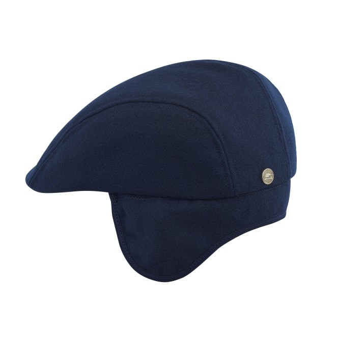 Norte - winter flat cap with foldable earflap made of wool, with padded ...