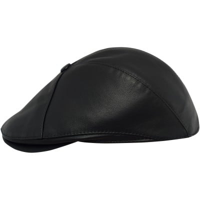 Magnus - genuine leather premium 5 panels flat cap