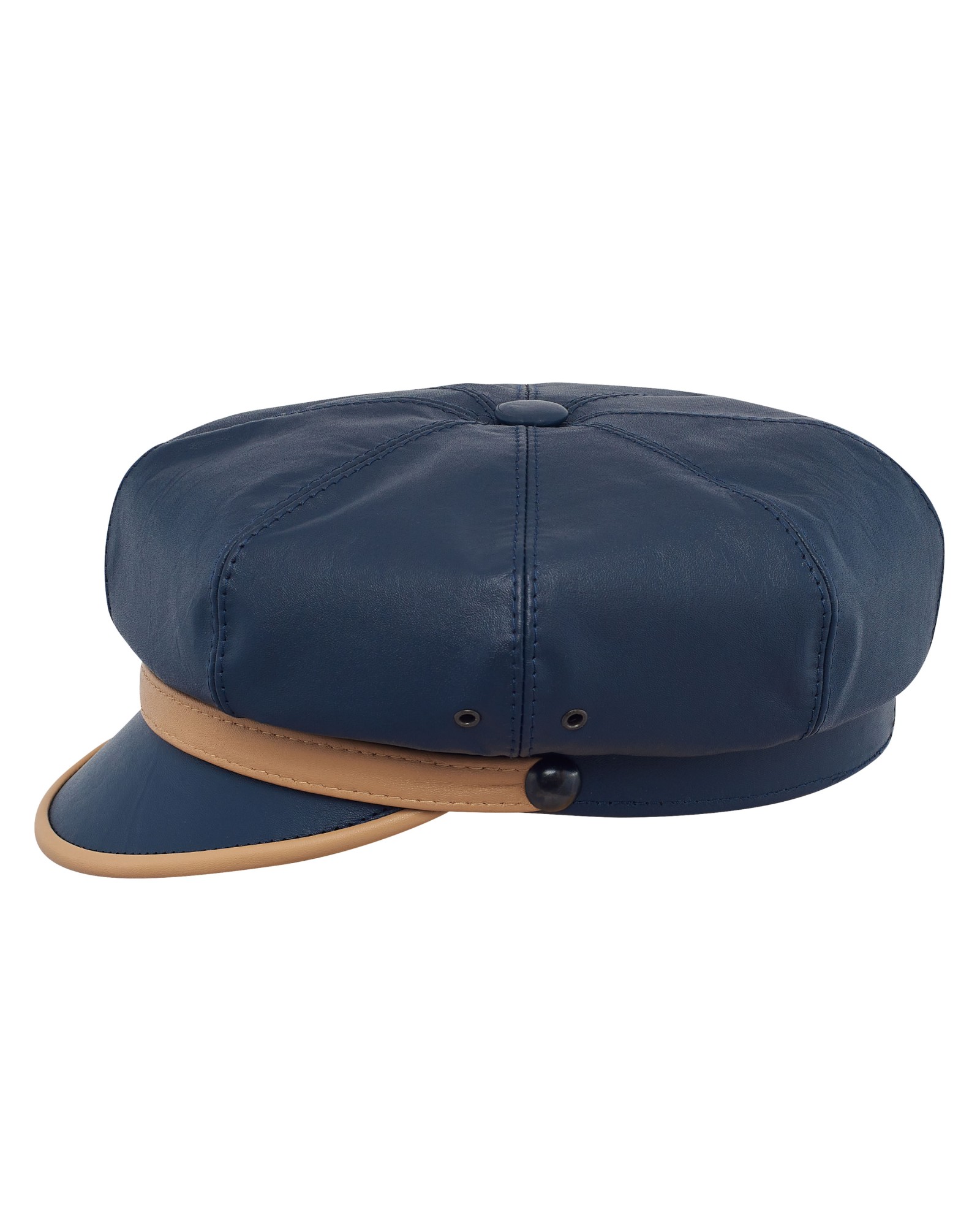Harley vintage style motorcycle hat made of pure natural leather
