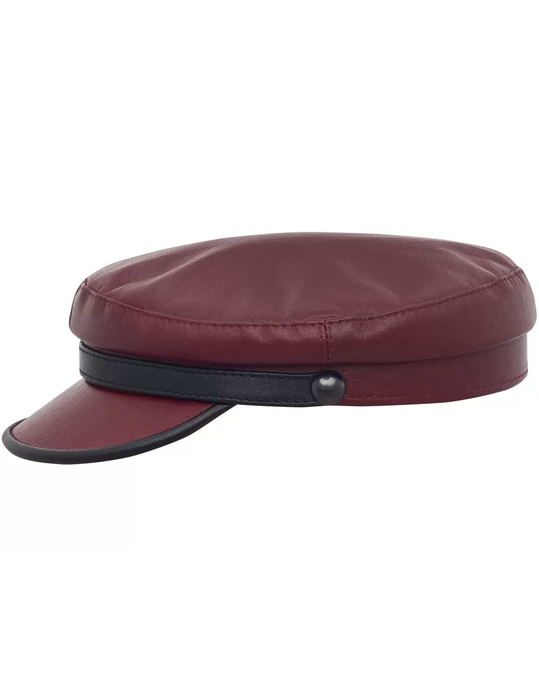 Caps - Trawler - Leather 62 cm Maroon Red