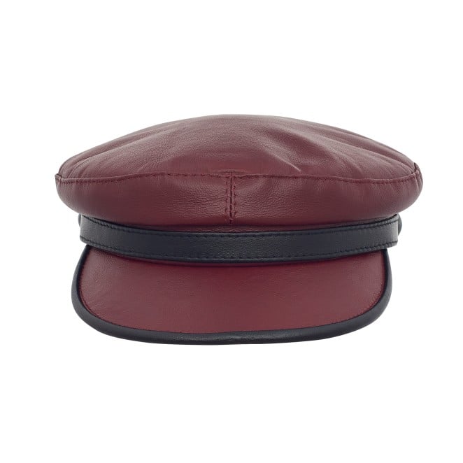 Caps - Trawler - Leather 59 cm Maroon Red