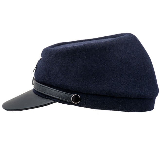 Wool kepi cap American Civil War replica leather visor secession confederate union army military headgear foreign legion hat