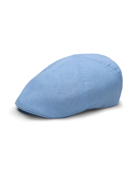 Rusty light linen duckbill summer flat cap with 6 panel crown 2