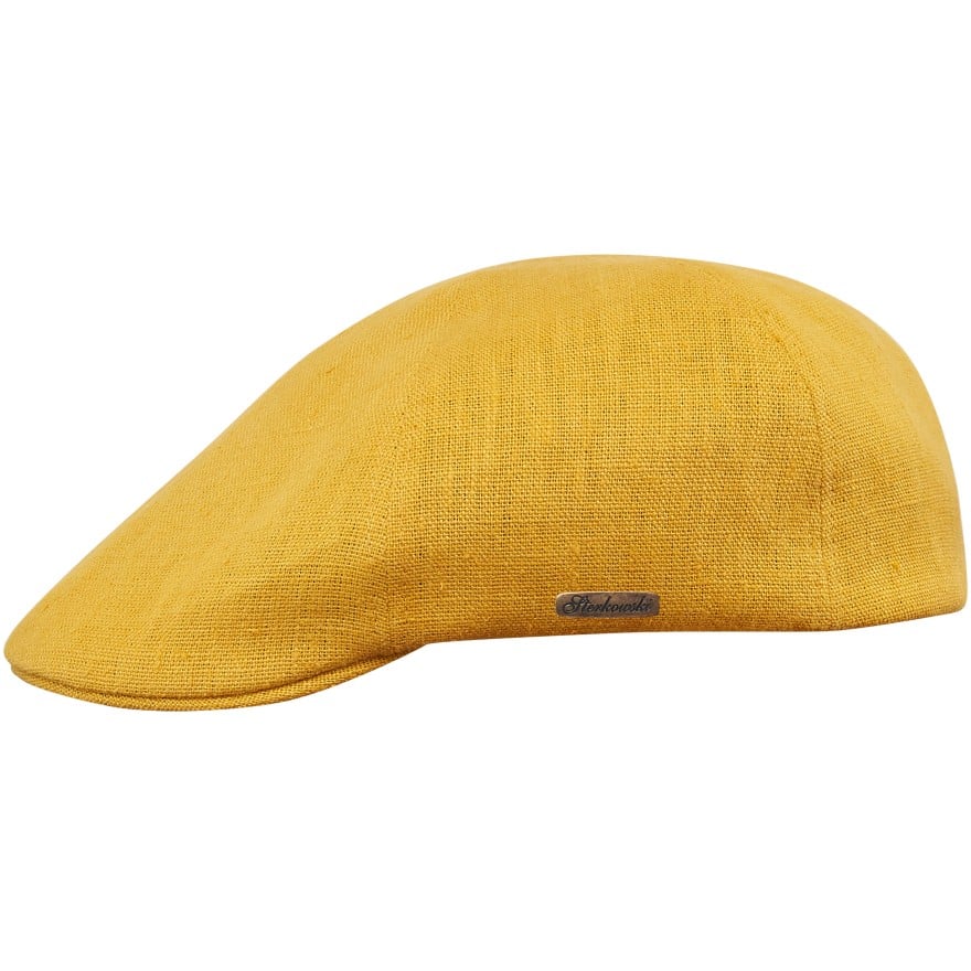 Classic summer mens flat cap duckbill airy lightweight linen ivy league sun hat
