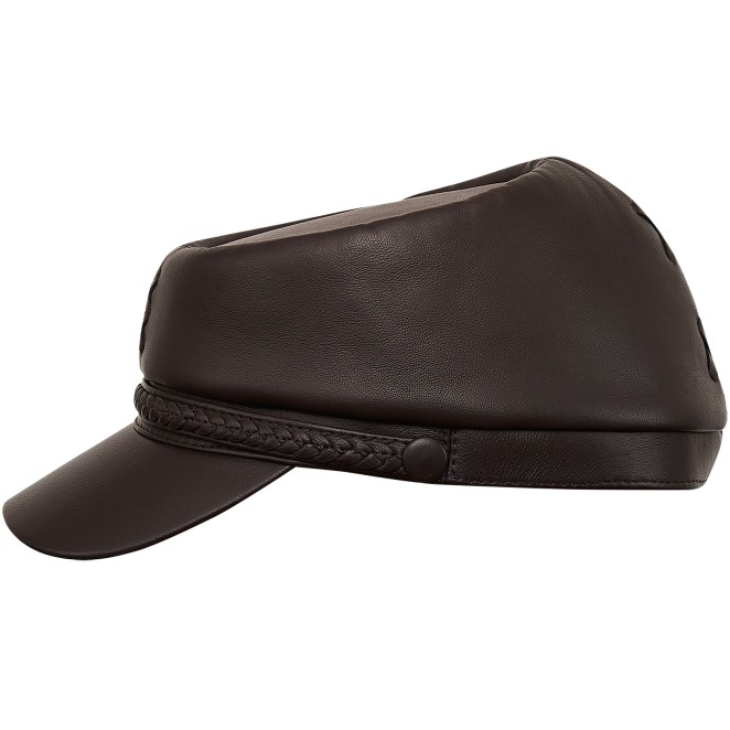 Patriot - retro style kepi cap made with leather. Mens baseball caps