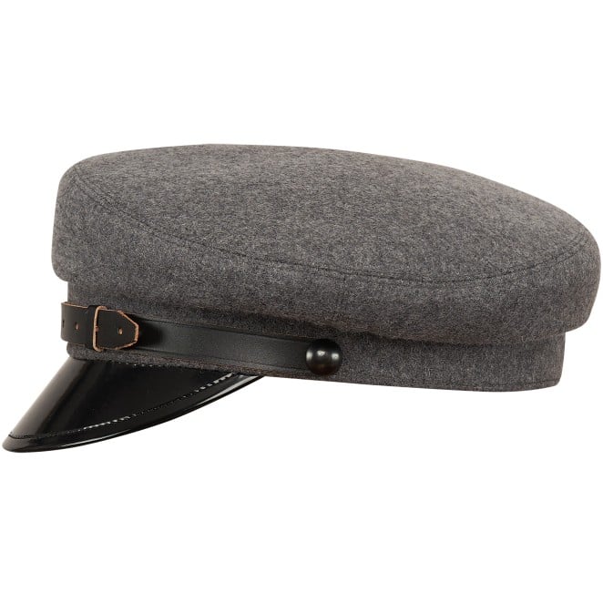 Maciejowka Model 1 warm and vintage duty cap with short lacquered bill