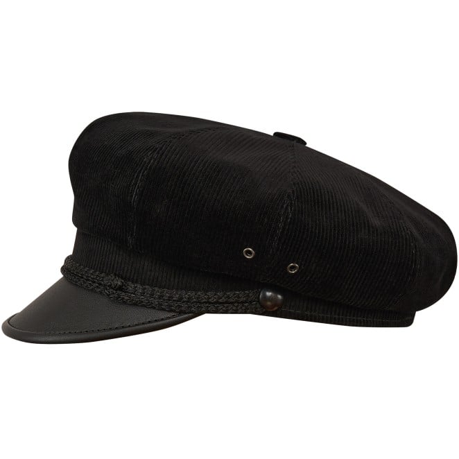 A vintage breathable and comfy corduroy peaked hat in retro motorcycle Harley style