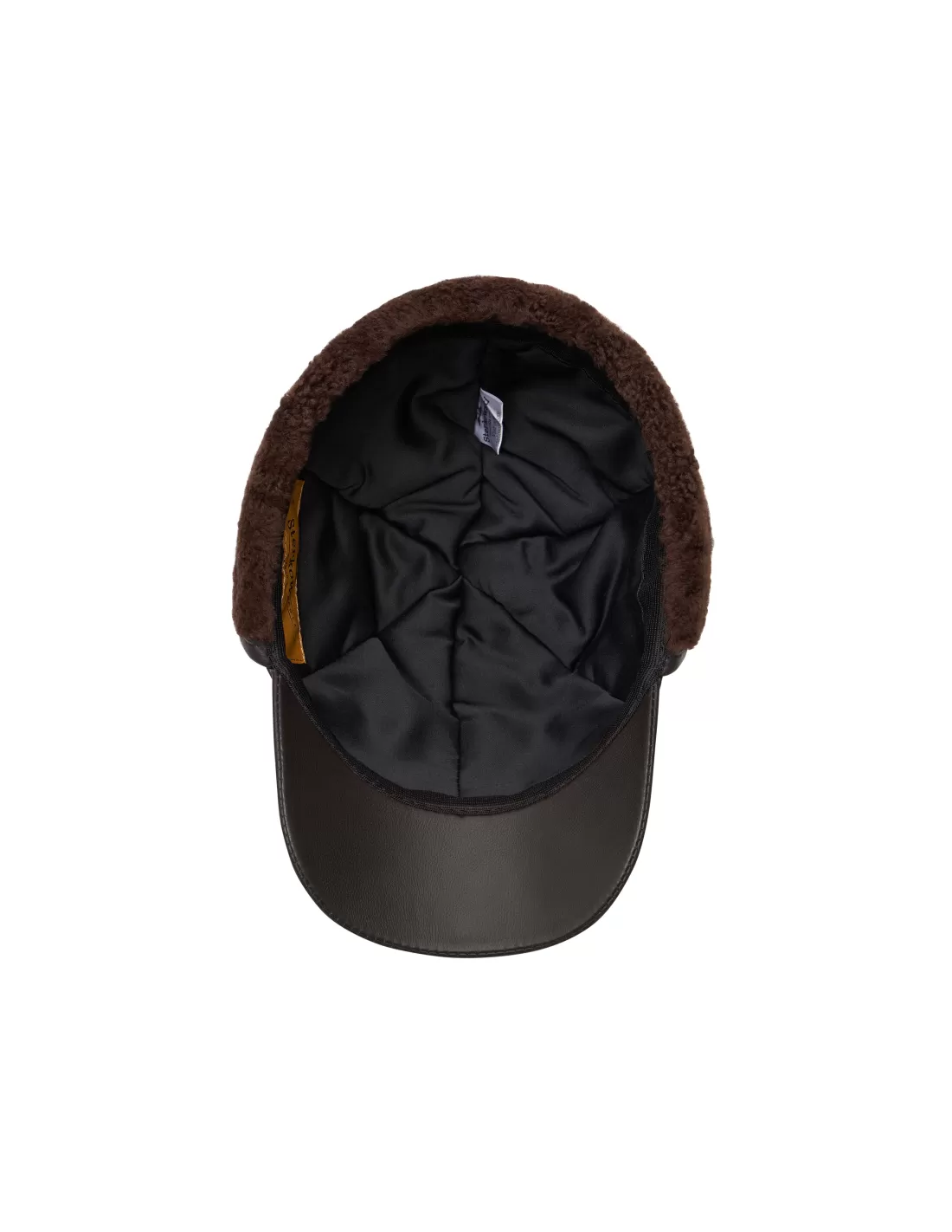 Sigmund - leather hunting style cap with 8 panels and ear flap cap