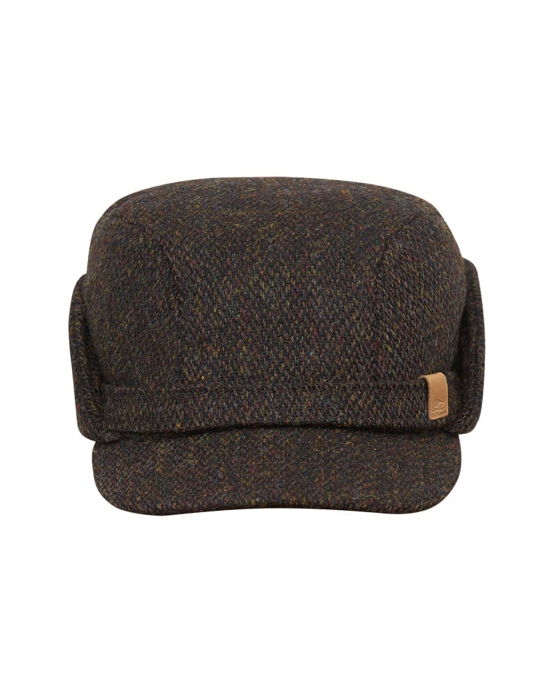 Warm men's Harris Tweed winter cap with drop down ear and Warm men's Harris Tweed winter cap with drop down ear and