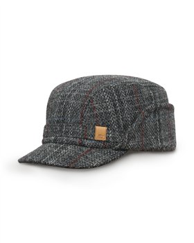 Warm men's Harris Tweed winter cap with drop down ear and neck warmer 2
