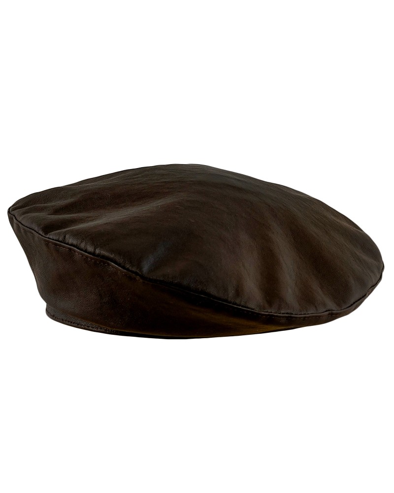 【MORE THAN BLACK】LEATHER BERET Buy Chokore Retro Leather Beret Cap (Black) Online