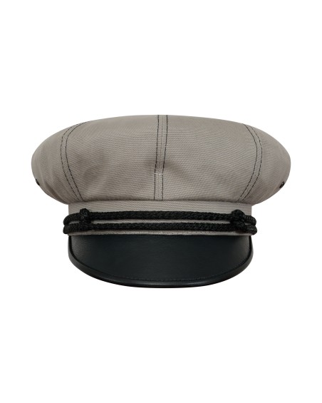 Cotton leather visor vintage motorcycle cap rockabilly punk style biker chopper cruiser Marlon Brando