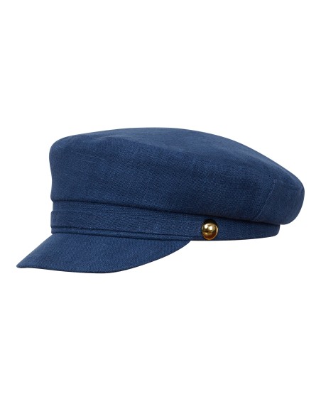 Linen greek fisherman breton summer cap sailor captains nautical skipper seaman mariner boatman seafarer