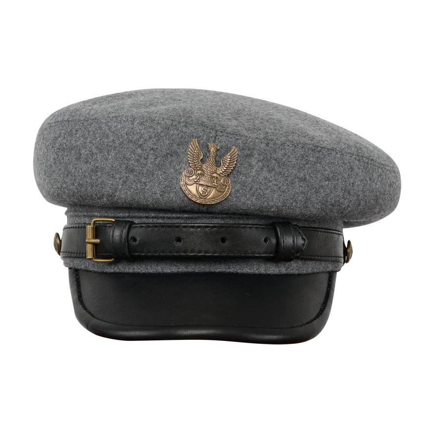 Wool cloth leather bill Jozef Pilsudski polish rifleman historical cap collectible military legion replica Maciejowka large size