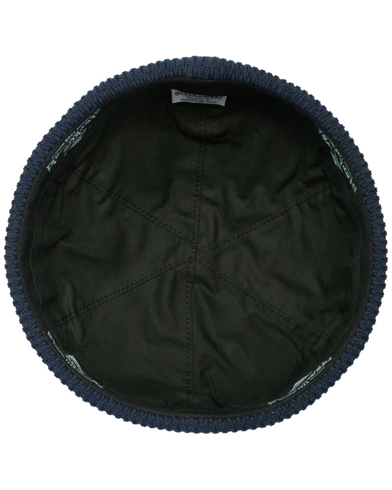 Navy Watch warm breathable docker beanie cap made of natural leather