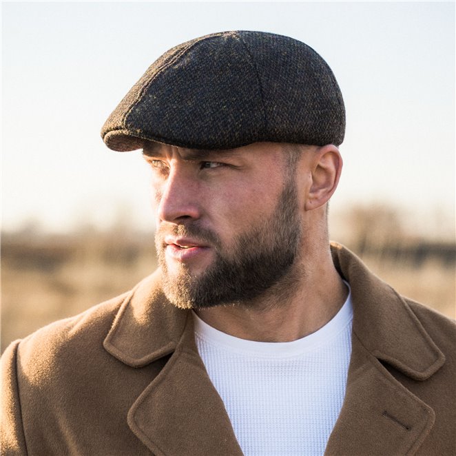 Rusty - duckbil cap made of genuine Harris Tweed (100% wool)