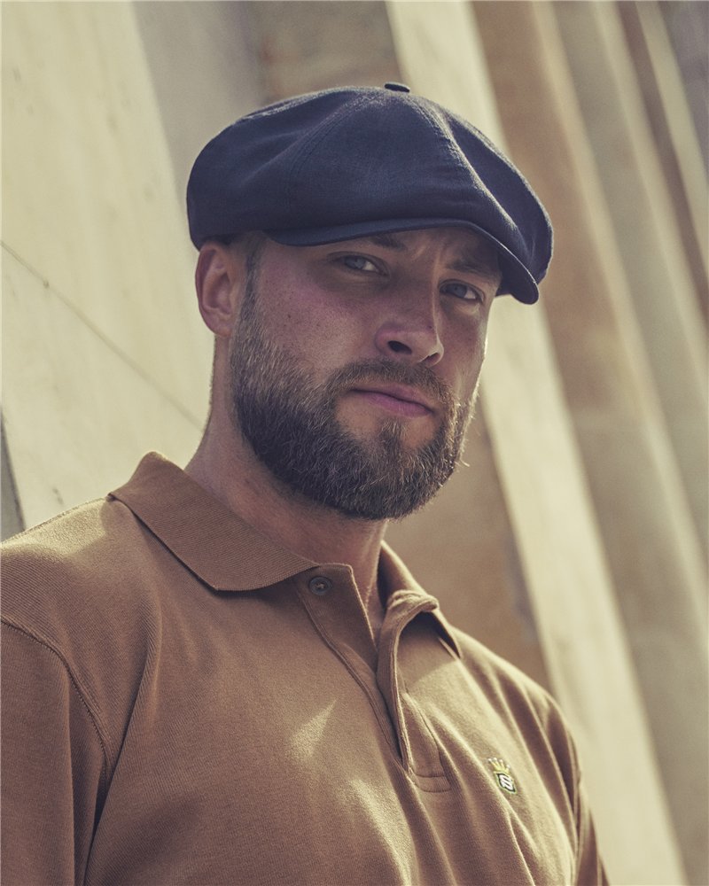 Shelby - newsboy vintage mens cap linen