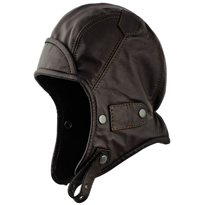 Birdman classic aviator trapper leather cap. Made with supple leather