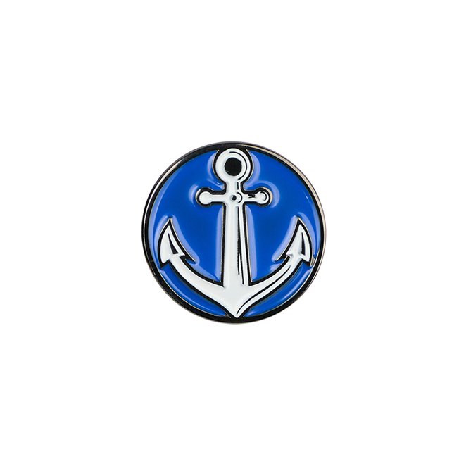 Anchor Cap Pin - Durable, Blue and white Elegant Accessory