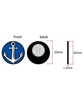 Anchor Cap Pin - Durable, Blue and white  Elegant Accessory 2