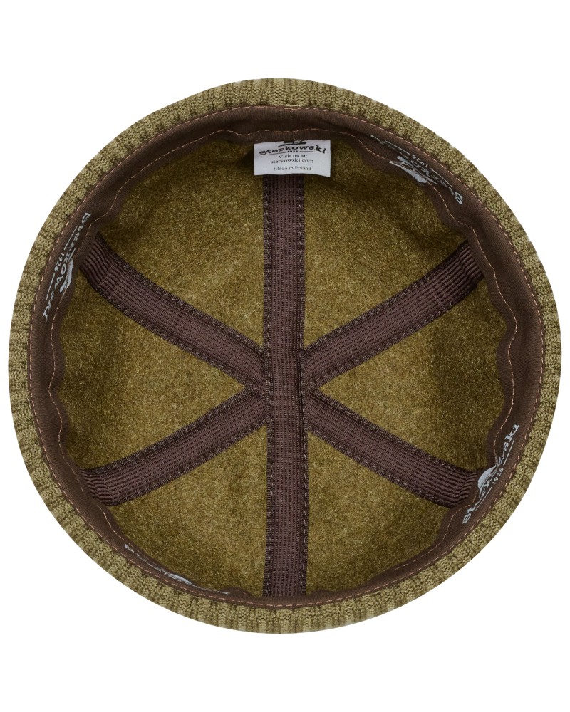 ★ Leey★ LOGO SPRAYED BEANIE BROWN P0000EBJ Docker Leon Beanie cap sewed with woolen cloth. Warm and