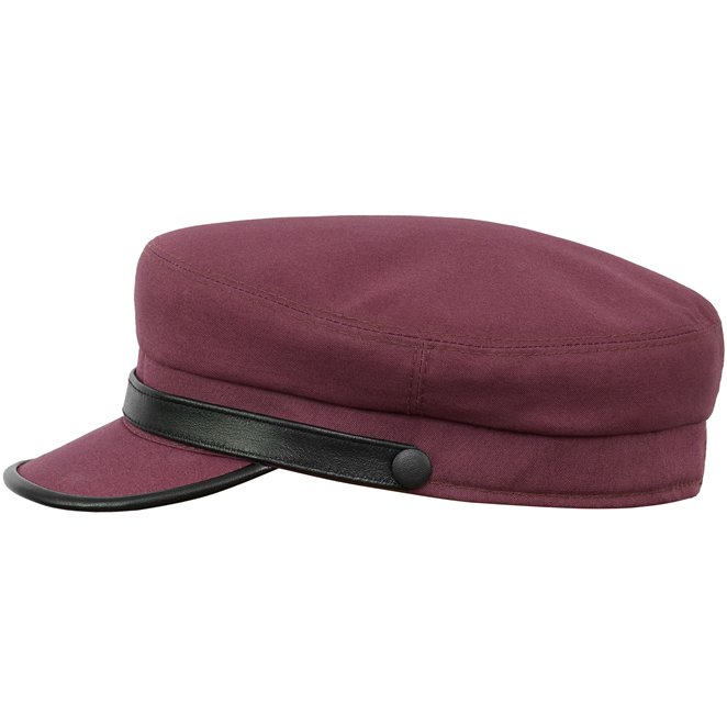 Ringo traditional retro cap made of waxed cotton and genuine leather.