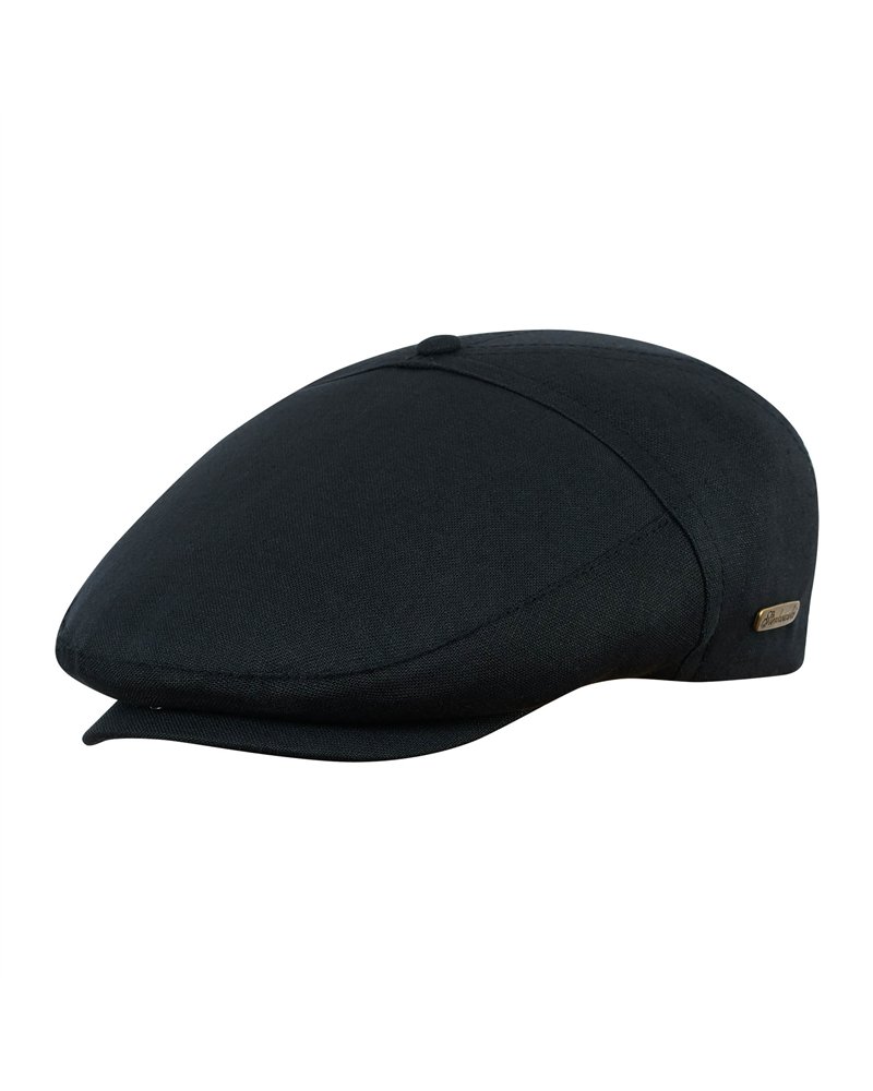 Swede pure 100% natural linen summer flat cap 5 panel crown