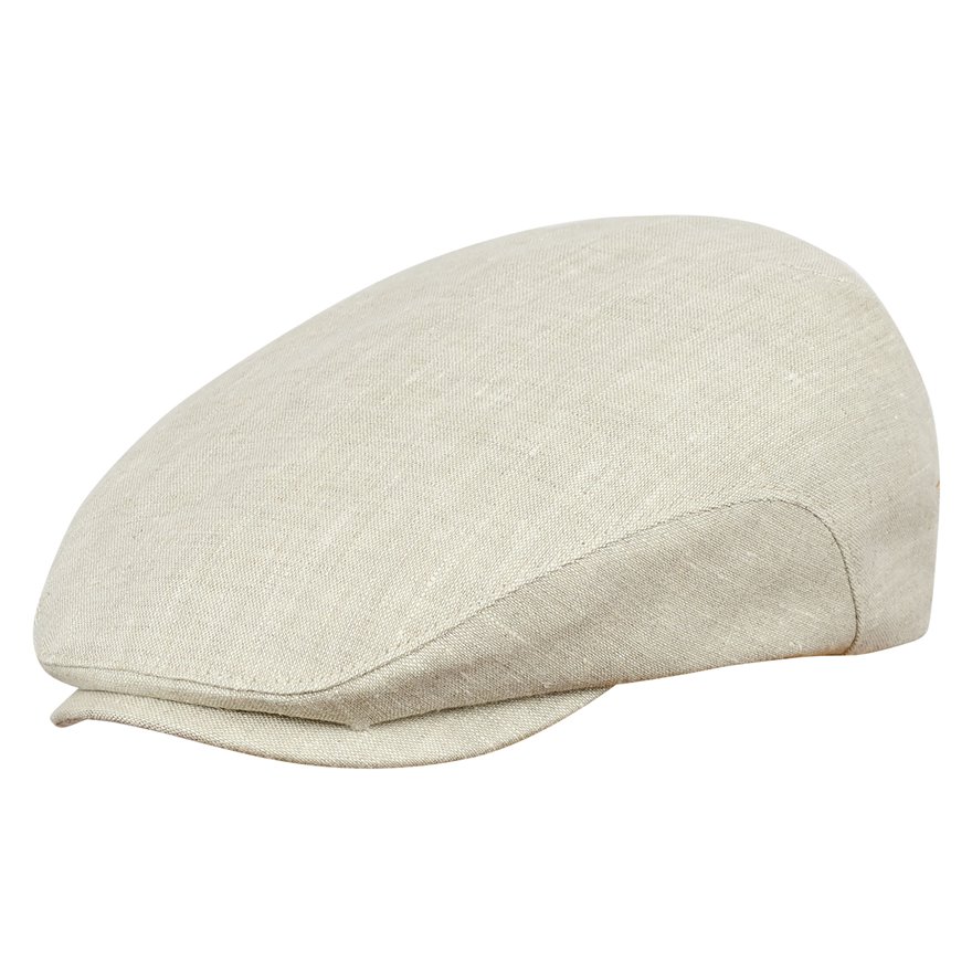 Derby - pure linen ivy league flat cap with breathable mesh lining