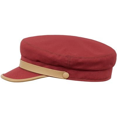 Ringo traditional retro cap made of waxed cotton and genuine leather.